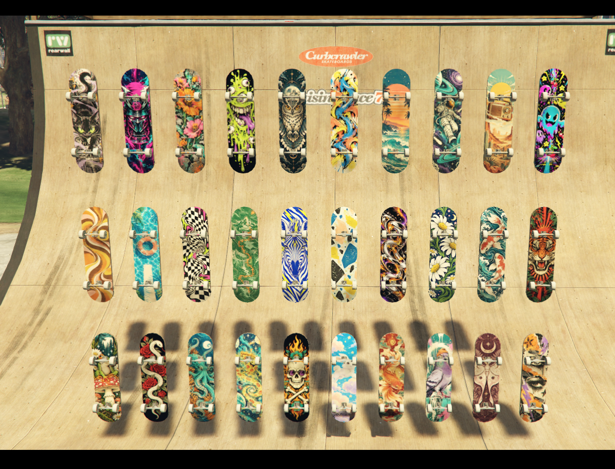 30 Skateboard Prop Pack Interface