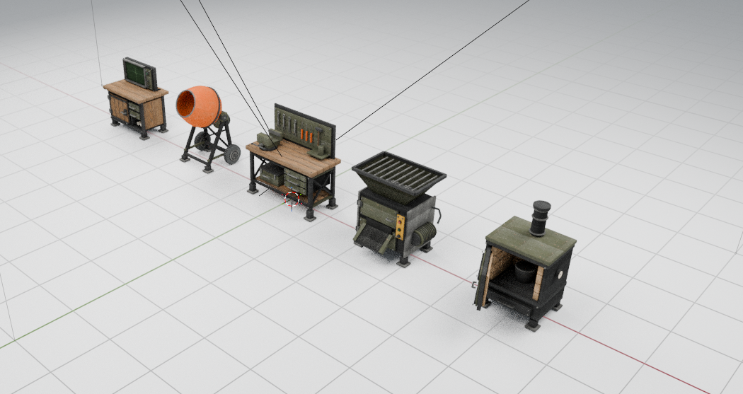 Base Building Prop Pack In-game use